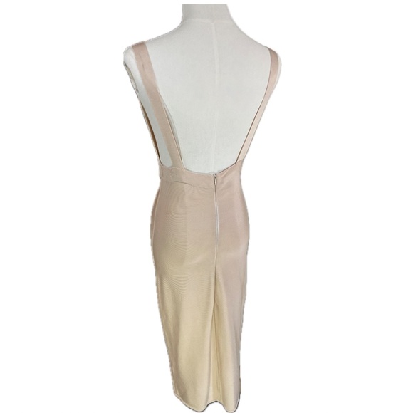 Herve Leger Apron Front Backless Maxi Dress Vintage Archive Pale Blush size S - Picture 2 of 11